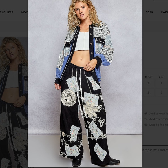 POL “Ana ” POL Twill Jacket Shacket with Crochet Lace Detail 53 - Picture 5 of 5